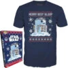 LOUNGEFLY Funko Boxed Tee Star Wars Holiday R2D2 Snowman Shirt