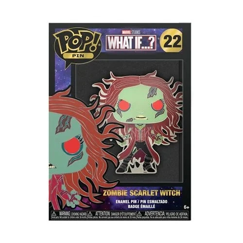 Funko Pop! Marvel What If...? Zombie Scarlet Witch GITD Large Enamel Pop! Pin - Image 2