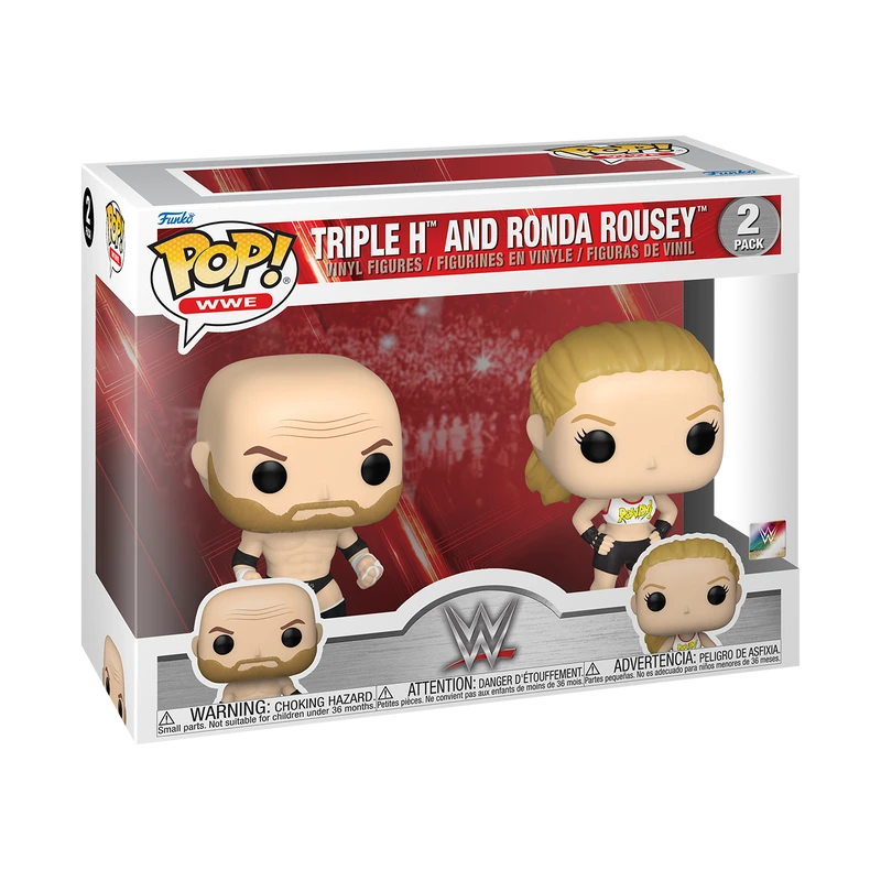 FUNKO WWE Triple H And Ronda Rousey Pop! Vinyl Figure 2-Pack - Image 2