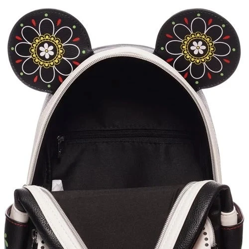 Loungefly Disney Mickey Mouse Dia De Los Muertos Sugar Skull Mini Backpack - Entertainment Earth Exclusive - Image 10