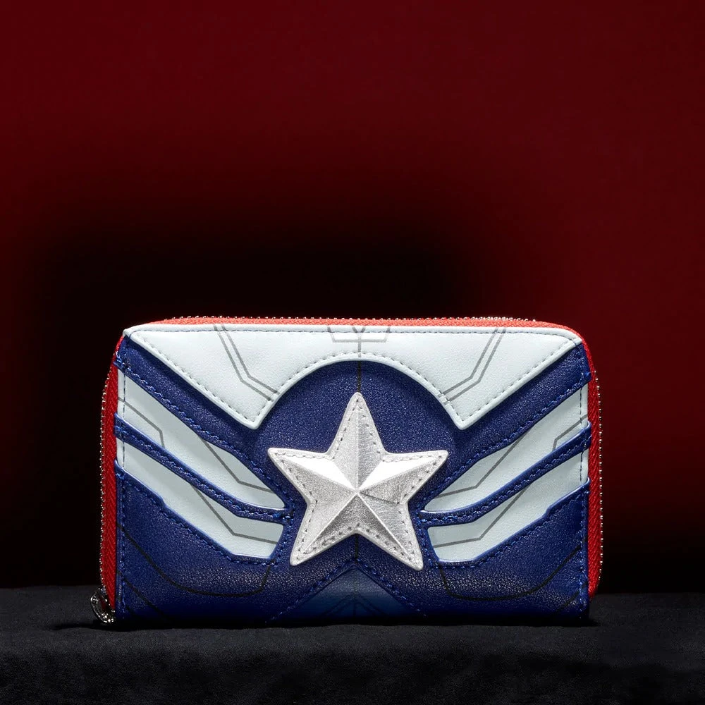 Loungefly Marvel Falcon Captain America Cosplay Ziparound Wallet