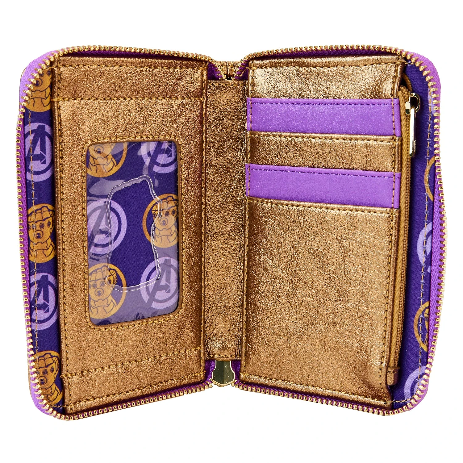 Loungefly Marvel Shine Thanos Gauntlet Ziparound Wallet - Image 4