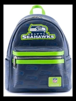 Loungefly NFL Seattle Seahawks Logo AOP Mini Backpack