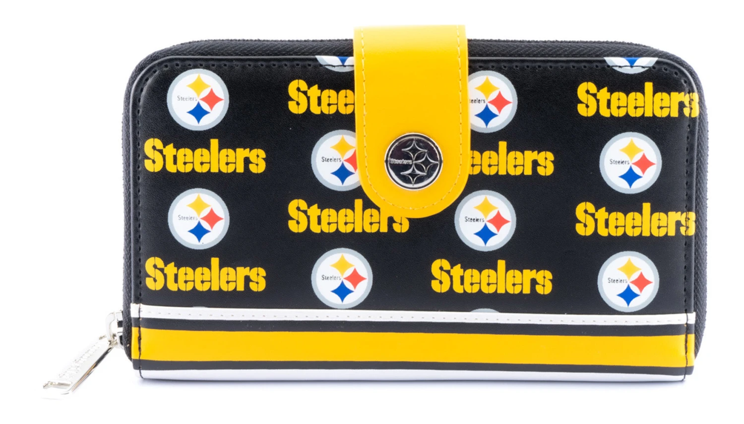 Loungefly NFL Pittsburgh Steelers Logo AOP Bifold Wallet