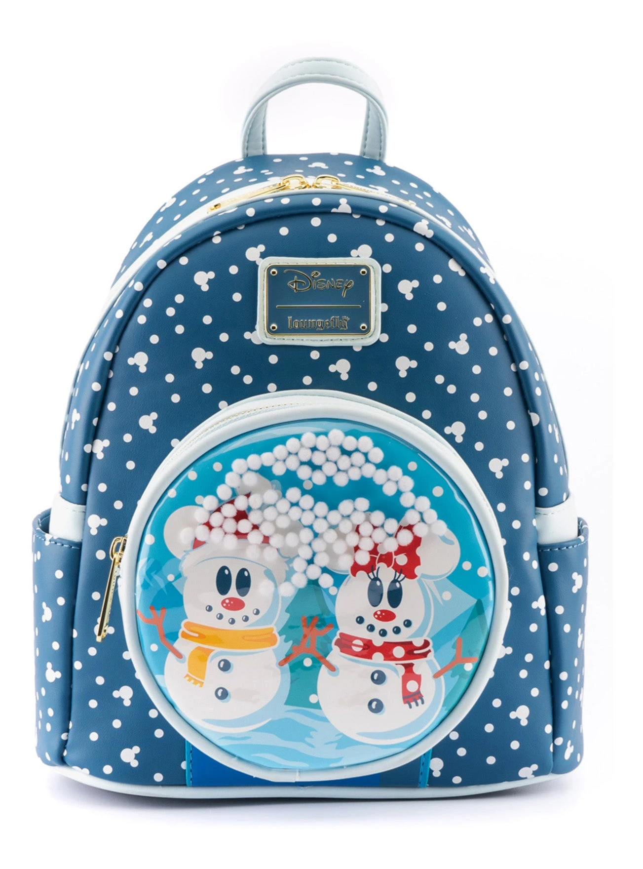 Loungefly Disney Snowman Mickey Minnie Snow Globe Mini Backpack