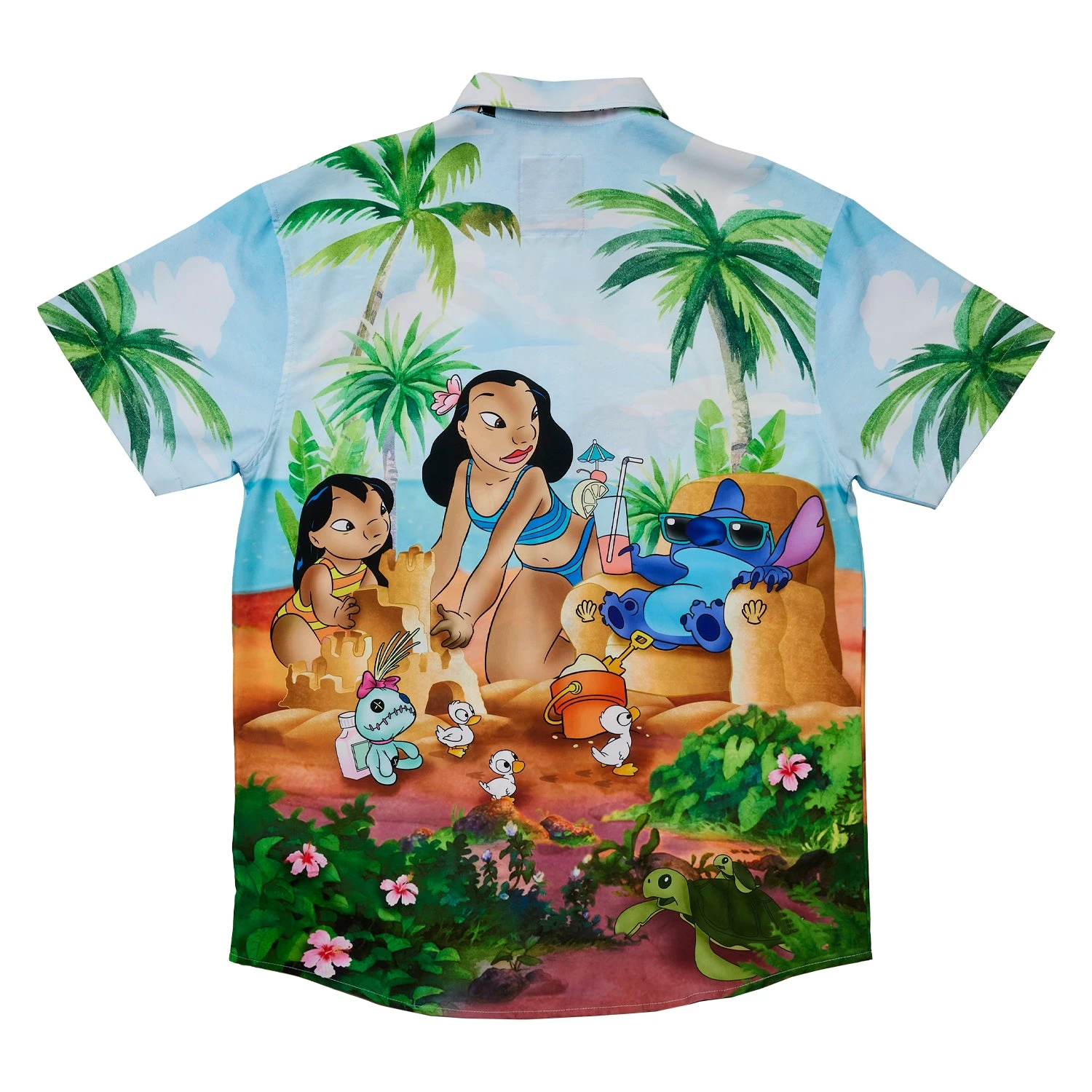 Loungefly Disney Lilo And Stitch Beach Scene Camp Shirt - Image 2