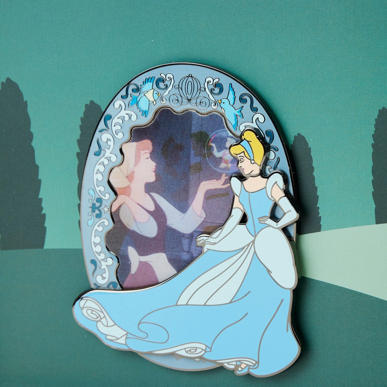 Loungefly Disney Cinderella Lenticular 3 Inch Collector Box Pin - Image 5