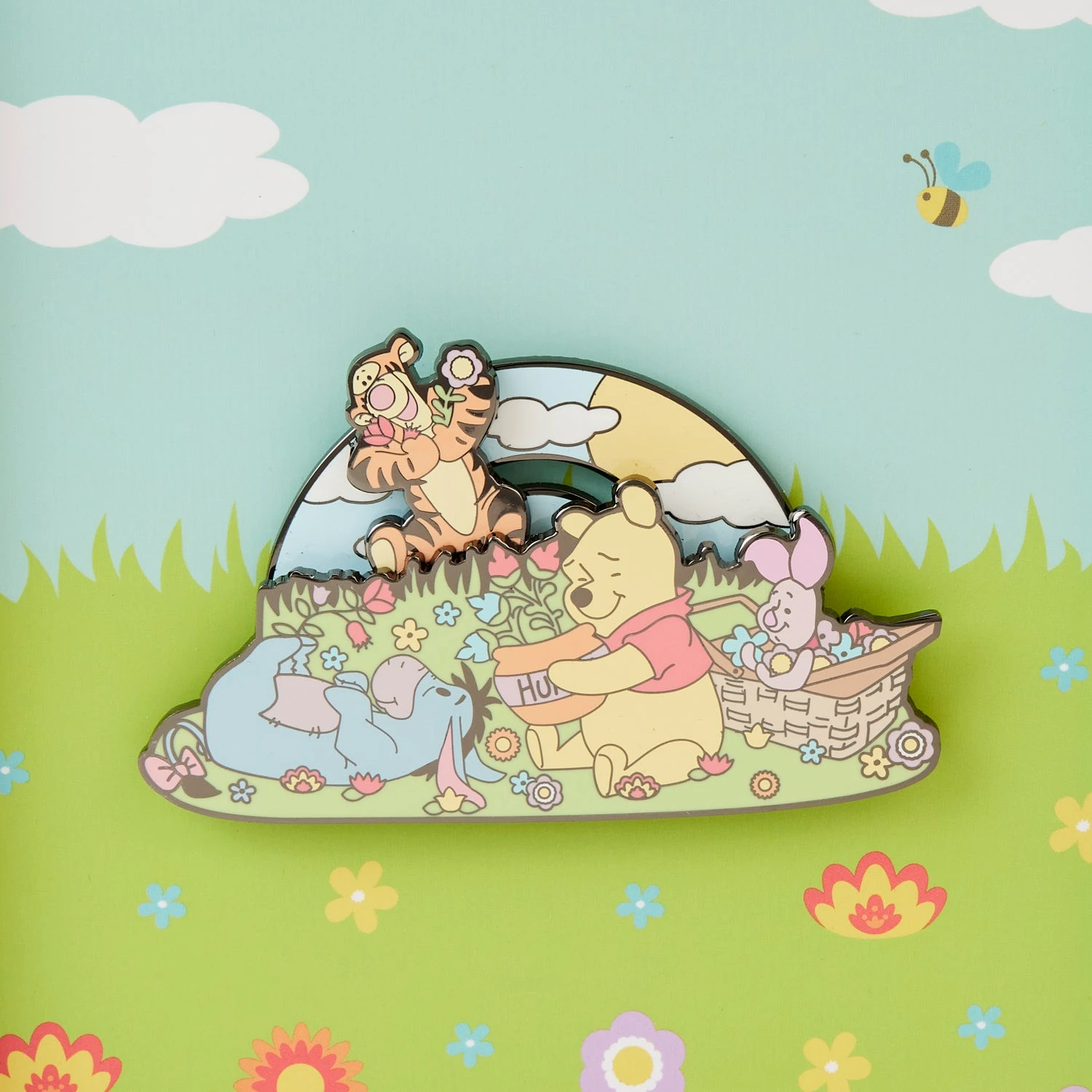 Loungefly Disney Winnie The Pooh Folk Floral 3 Inch Collector Box Pin - Image 4