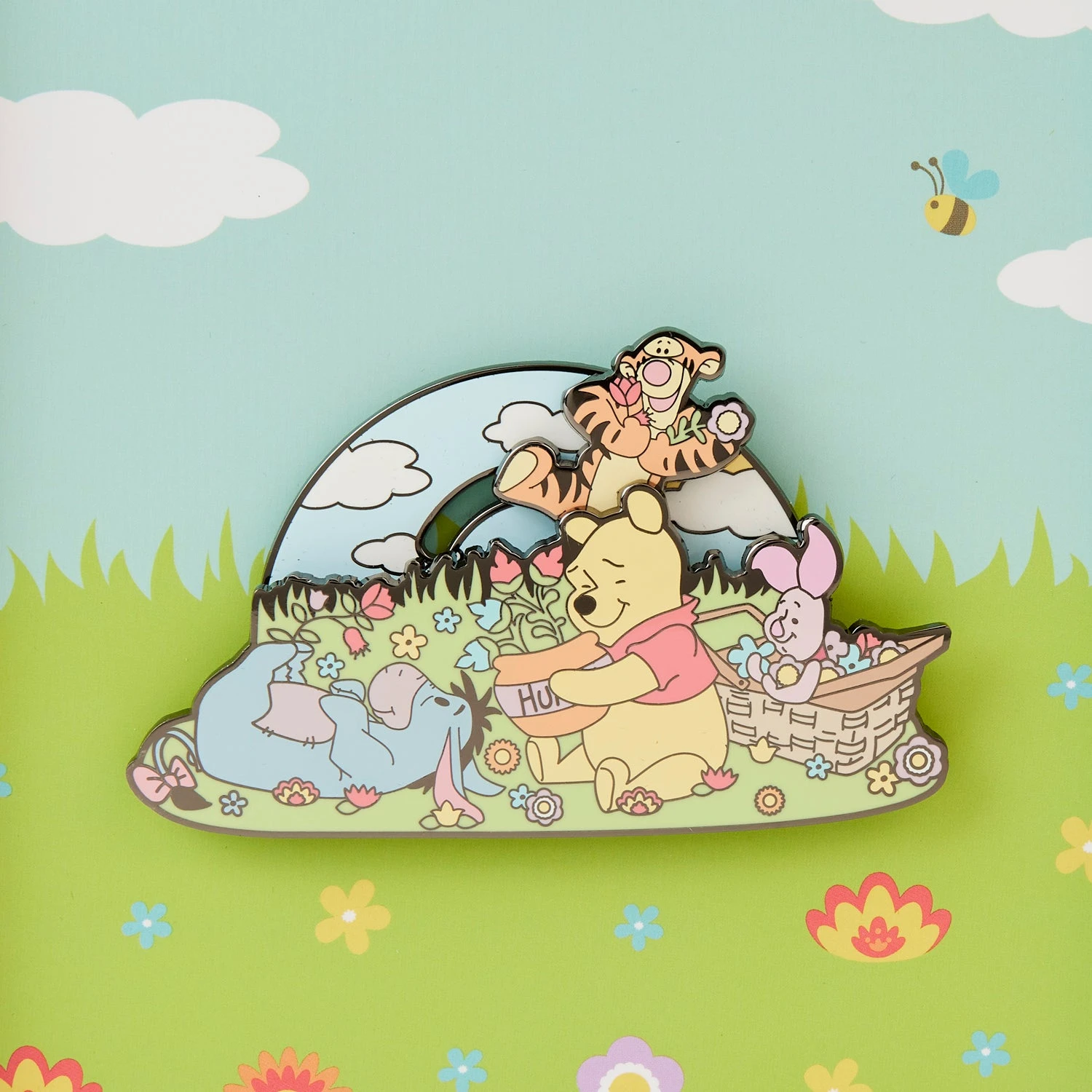 Loungefly Disney Winnie The Pooh Folk Floral 3 Inch Collector Box Pin - Image 5