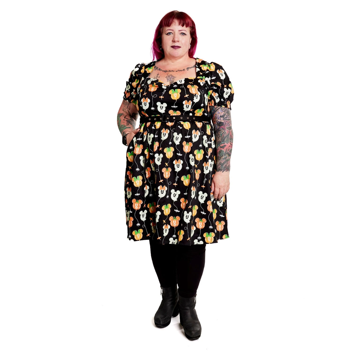 Loungefly Stitch Shoppe Disney Minnie Mouse Pumpkin Balloon Allison Dress - Image 4