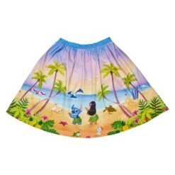 Loungefly Stitch Shoppe Disney Lilo And Stitch Beach Scene Sandy Skirt
