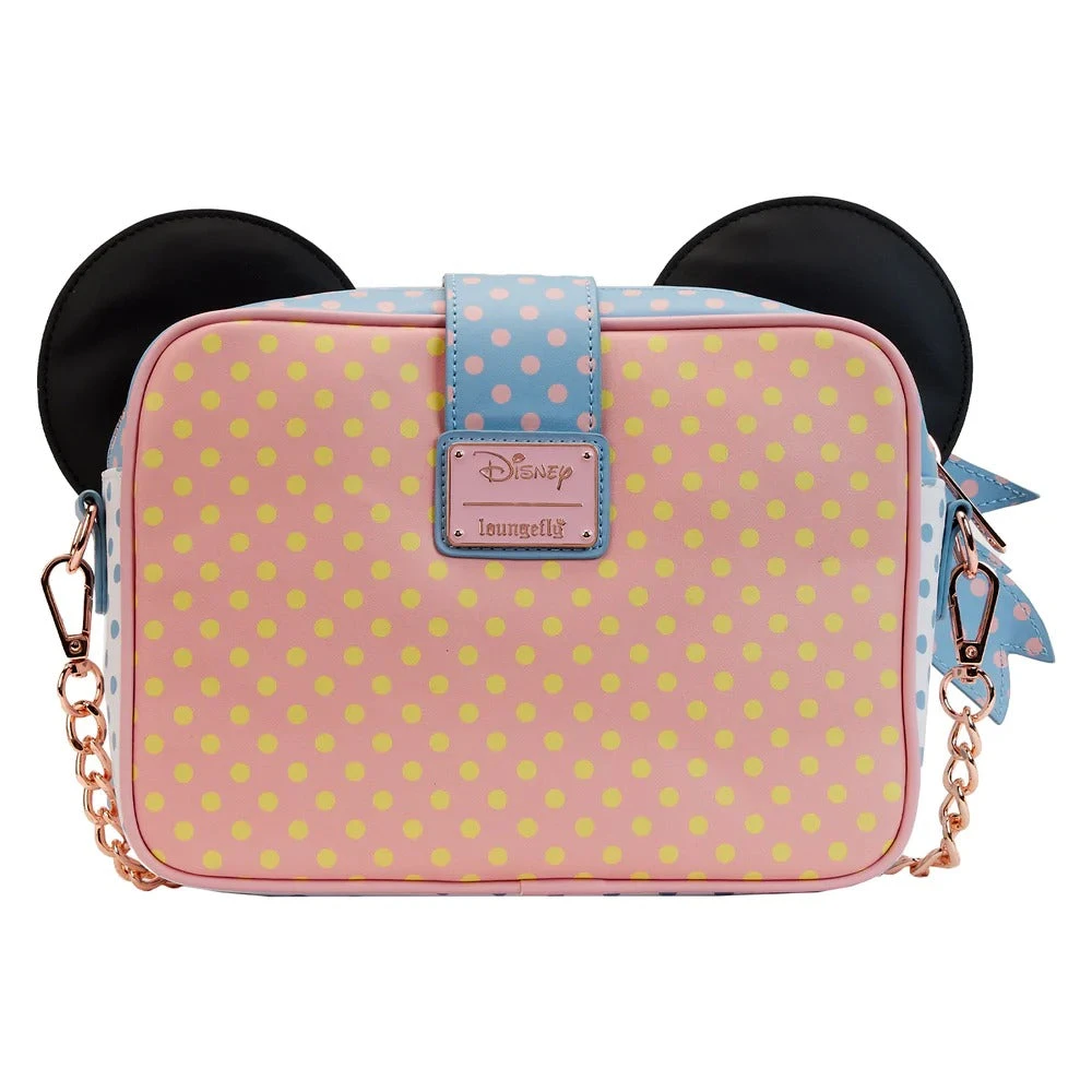 Loungefly Disney Minnie Pastel Color Block Dots Crossbody Bag - Image 4