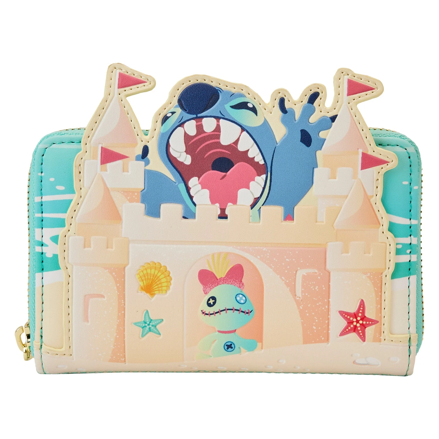 Loungefly Disney Stitch Sandcastle Beach Surprise Ziparound Wallet