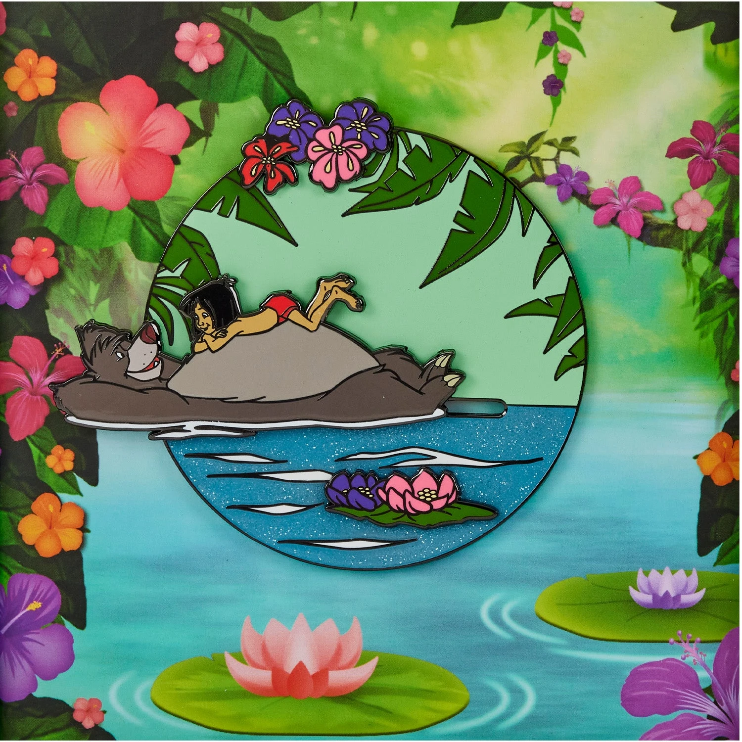 Loungefly Disney Jungle Book Baloo Belly 3" Collector Box Pin - Image 4