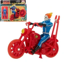 Marvel Legends Retro 375 Collection Ghost Rider 3 3/4-Inch Action Figures With Motorcycle