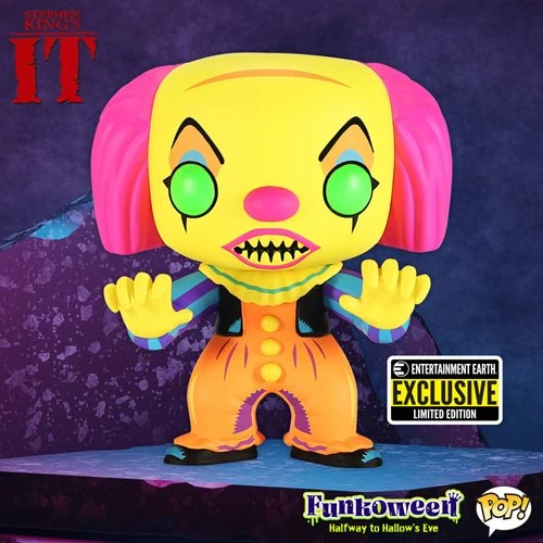 Funko Pop! IT Pennywise Black Light Pop! Vinyl Figure - Entertainment Earth Exclusive