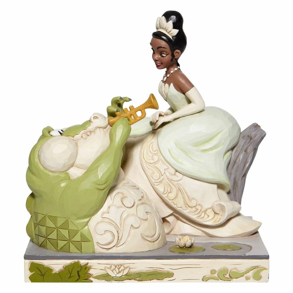 Enesco Disney Traditions White Woodland Tiana W/ Louie By Jim Shore