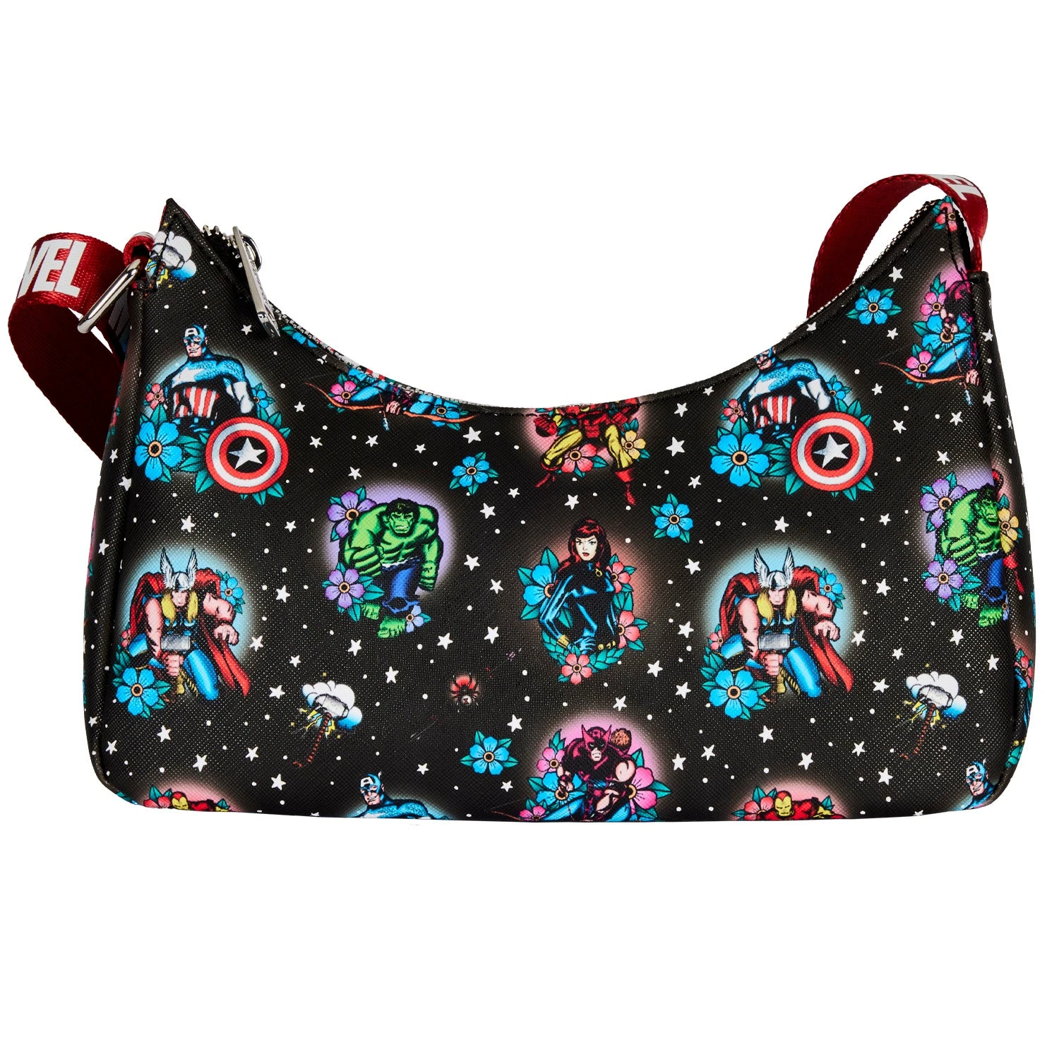 Loungefly Marvel Avengers Floral Tattoo Shoulder Bag - Image 2