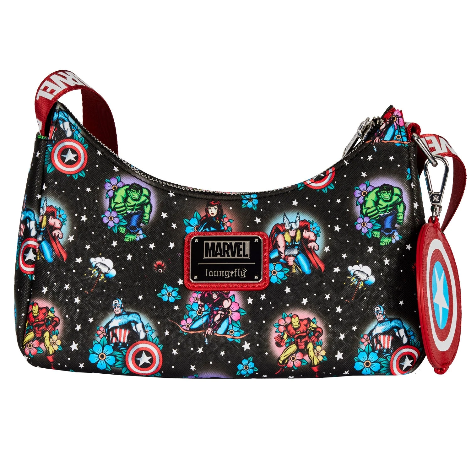 Loungefly Marvel Avengers Floral Tattoo Shoulder Bag - Image 4