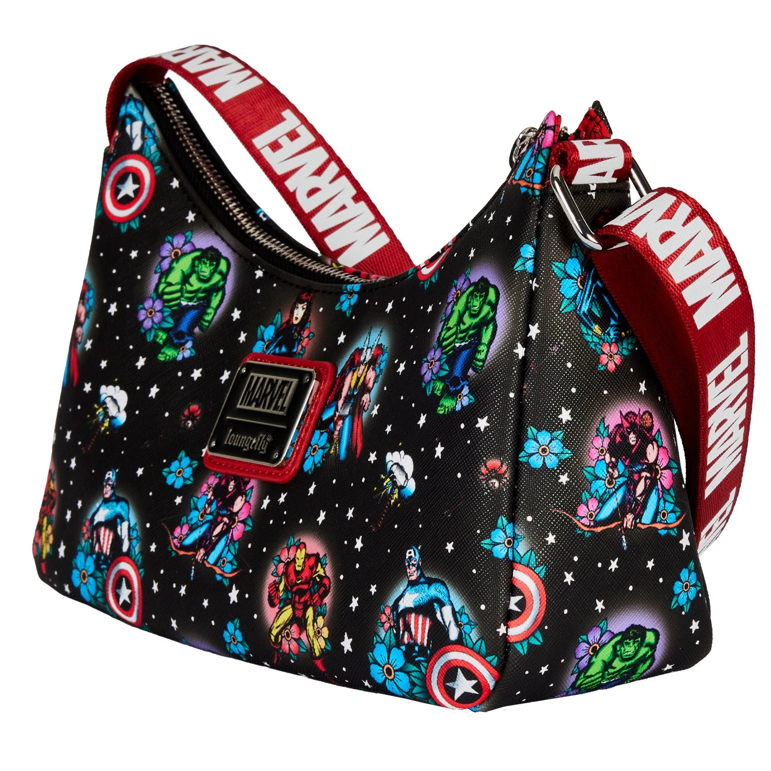 Loungefly Marvel Avengers Floral Tattoo Shoulder Bag - Image 6