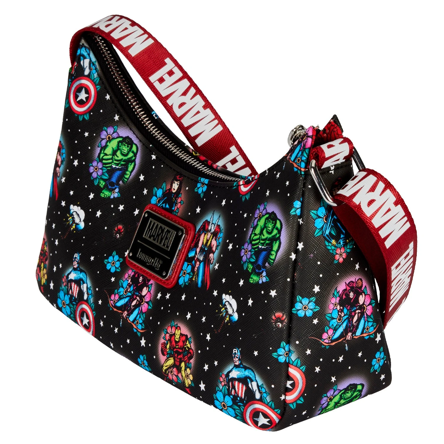 Loungefly Marvel Avengers Floral Tattoo Shoulder Bag - Image 7
